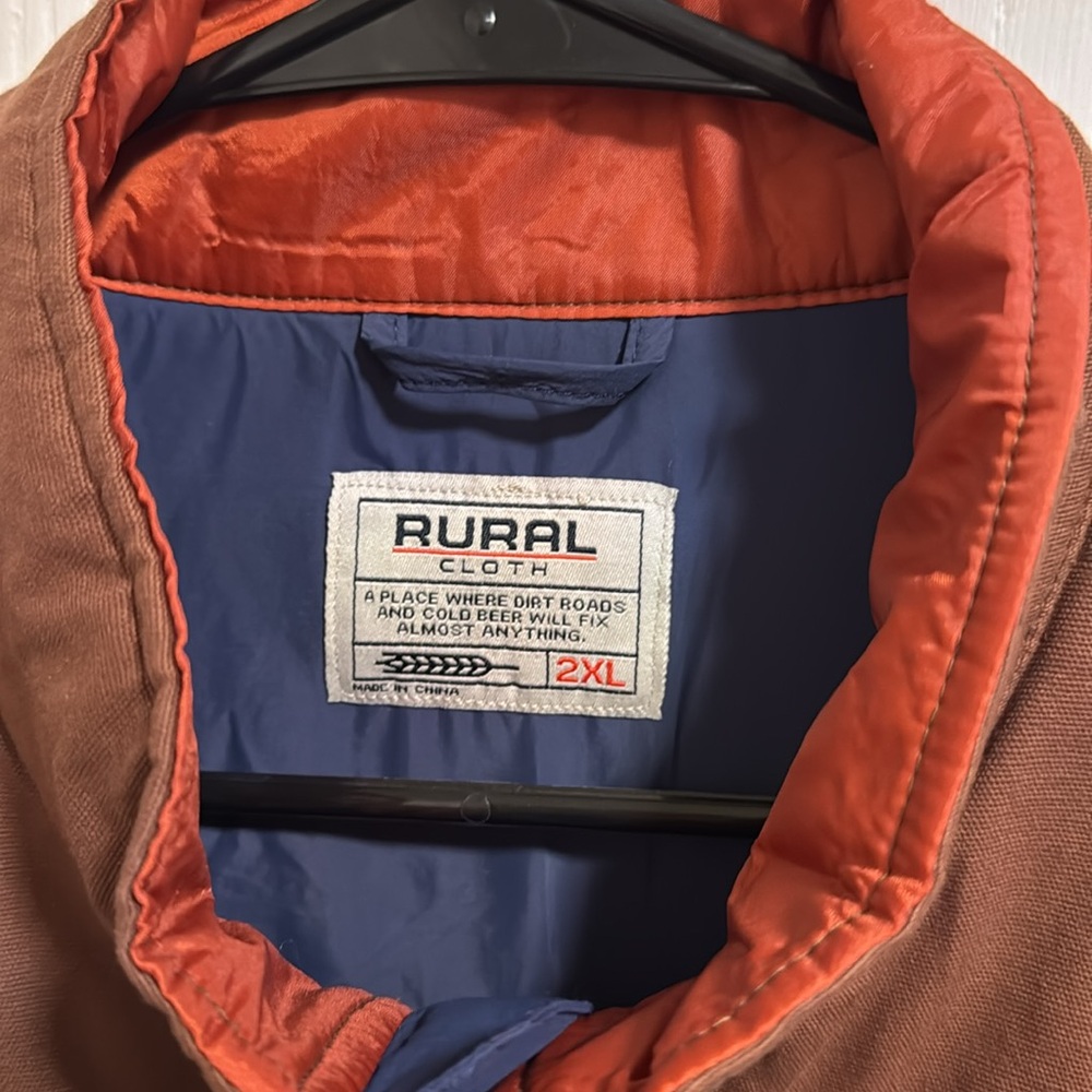 NWT Rural Cloth Men's Rider 2XL Vest Outdoor‎ Full Zip Pockets Insulated Quilted - Picture 4 of 15